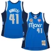 Dirk Nowitzki Dallas Mavericks Unisex Hall of Fame Class of 2023 Throwback Swingman Gorgeous Jersey Blue for Basketball Enthusiasts