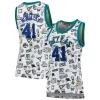 Dirk Nowitzki Dallas Mavericks Women's 1998 Doodle Swingman Jersey White Eye - catching for Basketball Enthusiasts