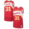 Dominique Wilkins Atlanta Hawks 1986/87 Hardwood Classics Swingman Jersey Chic Red Ideal for Collectors