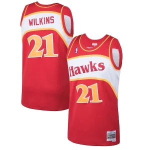 Dominique Wilkins Atlanta Hawks 1986/87 Hardwood Classics Swingman Jersey Chic Red Ideal for Collectors