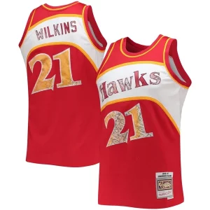 Dominique Wilkins Atlanta Stylish Hawks 1986/87 Hardwood Classics NBA 75th Anniversary Diamond Swingman Jersey Red for Basketball Enthusiasts