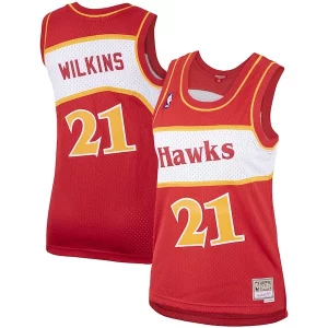 Dominique Wilkins Chic Atlanta Hawks Women's Hardwood Classics Swingman Jersey Red Ideal for Collectors