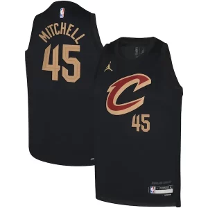 Donovan Gorgeous Mitchell Cleveland Cavaliers Jordan Brand Youth Swingman Jersey Statement Black Great for Fans