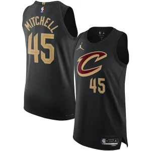 Donovan Mitchell Cleveland Cavaliers Jordan Brand Authentic Player Jersey Premium Statement Edition Black Ideal for Collectors