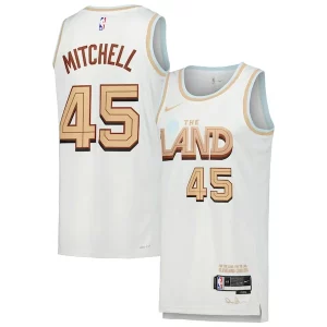 Donovan Mitchell Cleveland Cavaliers Nike Premium Swingman Player Jersey City Edition White Must - Have for Jerseys Lovers