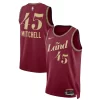 Donovan Mitchell Cleveland Cavaliers Nike Stylish Unisex 2023/24 Swingman Jersey Wine City Edition Perfect for Game Day