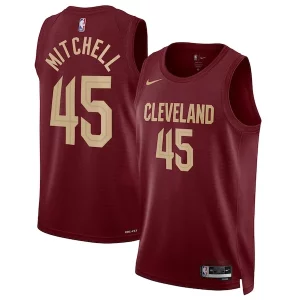 Donovan Mitchell Cleveland Cavaliers Nike Unisex Swingman Jersey Icon Edition Wine/White Elegant Must - Have for Jerseys Lovers