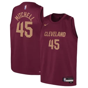 Donovan Mitchell Cleveland Cavaliers Nike Youth Swingman Jersey Icon Edition Wine Gorgeous Ideal for Collectors