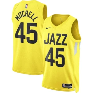 Donovan Mitchell Utah Jazz Nike Unisex Swingman Jersey Icon Fabulous Edition Gold Must - Have for Jerseys Lovers