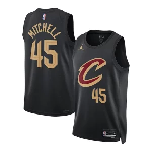 Donovan Premium Mitchell Cleveland Cavaliers Jordan Brand Unisex Swingman Jersey Statement Edition Black for Basketball Enthusiasts