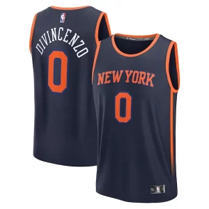 Donte DiVincenzo New Stylish York Knicks Fast Break Replica Player Jersey Statement Edition Navy Ideal for Collectors