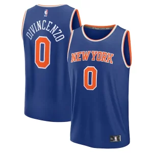 Donte DiVincenzo New York Knicks Fast Break Replica Player Jersey Icon Edition Royal Gorgeous Ideal for Collectors