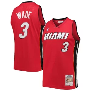 Dwyane Wade Miami Elegant Heat Hardwood Classics Swingman Jersey Red for Basketball Enthusiasts