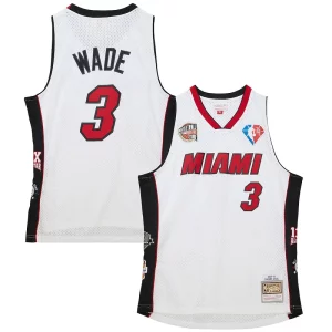 Dwyane Wade Miami Heat Unisex Hall Trendy of Fame Class of 2023 Throwback Swingman Jersey White Great for Fans