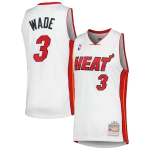 Dwyane Wade Miami Unique Heat 2001/02 Hardwood Classics Swingman Jersey White Must - Have for Jerseys Lovers