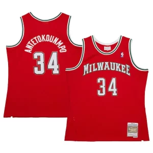 Giannis Antetokounmpo Milwaukee Bucks 2014/15 Hardwood Classics Swingman Jersey Unique Red Perfect for Game Day