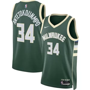 Giannis Antetokounmpo Milwaukee Bucks Nike Unisex Swingman Jersey Icon Edition Hunter Unique Green/White for Basketball Enthusiasts
