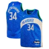 Giannis Antetokounmpo Milwaukee Bucks Nike Youth Swingman Replica Stylish Jersey City Edition Royal Great for Fans