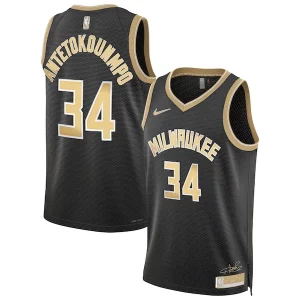 Giannis Antetokounmpo Milwaukee Chic Bucks Nike Unisex Select Series Swingman Jersey聽鈥?Black Great for Fans