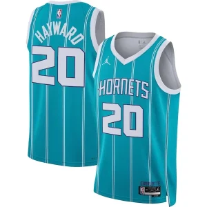 Gordon Hayward Charlotte Hornets Jordan Brand Gorgeous Unisex Swingman Jersey Icon Edition Teal Must - Have for Jerseys Lovers