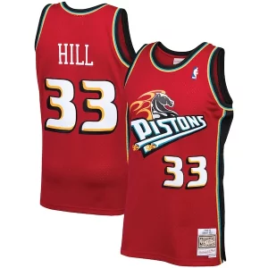 Grant Hill Detroit Premium Pistons 1999/00 Hardwood Classics Swingman Jersey Red Must - Have for Jerseys Lovers
