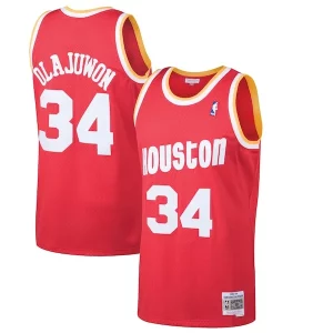 Hakeem Olajuwon Houston Rockets 1993/94 Hardwood Fabulous Classics Swingman Jersey Red for Basketball Enthusiasts