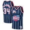 Hakeem Olajuwon Houston Rockets 1996/97 Hardwood Classics Fabulous Swingman Jersey Navy for Basketball Enthusiasts