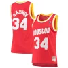 Hakeem Olajuwon Houston Rockets Women's 1993/94 Hardwood Eye - catching Classics Swingman Jersey Red/Navy Perfect for Game Day