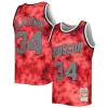 Hakeem Olajuwon Houston Unique Rockets 1993/94 Galaxy Swingman Jersey Red Must - Have for Jerseys Lovers