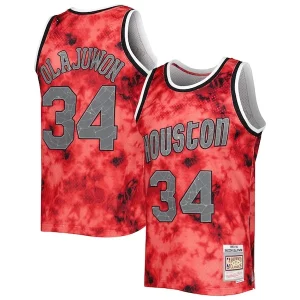 Hakeem Olajuwon Houston Unique Rockets 1993/94 Galaxy Swingman Jersey Red Must - Have for Jerseys Lovers