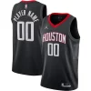 Houston Rockets Jordan Eye - catching Brand Swingman Custom Jersey Statement Edition Black Must - Have for Jerseys Lovers