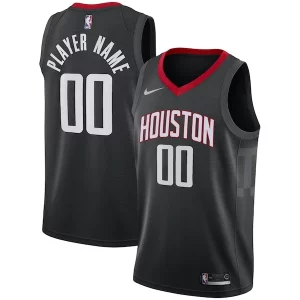 Houston Rockets Nike Swingman Custom Jersey Eye - catching Black Statement Edition for Basketball Enthusiasts