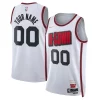 Houston Rockets Trendy Nike Unisex 2024/25 Custom Swingman Jersey City Edition White for Basketball Enthusiasts