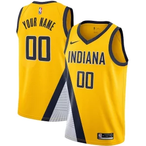 Indiana Pacers Nike 2019/20 Gorgeous Custom Swingman Jersey Yellow Statement Edition for Basketball Enthusiasts