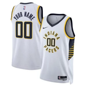 Indiana Pacers Nike Unisex Swingman Custom Eye - catching Jersey White Association Edition for Basketball Enthusiasts