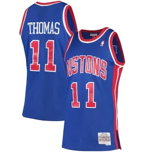 Isiah Thomas Detroit Gorgeous Pistons 1988/89 Hardwood Classics Swingman Jersey Blue Great for Fans