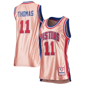 Isiah Thomas Detroit Pistons Women's 75th Anniversary Rose Gold 1982 Swingman Jersey Pink Eye - catching Perfect for Game Day
