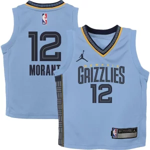 Ja Morant Memphis Grizzlies Jordan Brand Preschool 2022/23 Statement Edition Jersey Light Blue Fabulous Ideal for Collectors