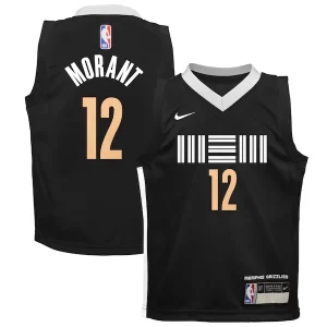 Ja Morant Memphis Grizzlies Nike Preschool Swingman Trendy Replica Jersey City Edition Black Perfect for Game Day