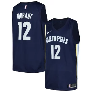 Ja Morant Memphis Grizzlies Nike Swingman Player Jersey Icon Premium Edition Navy for Basketball Enthusiasts