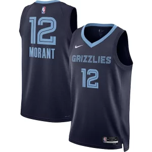 Ja Morant Memphis Grizzlies Nike Unisex Swingman Jersey Fabulous Icon Edition Navy/White Must - Have for Jerseys Lovers