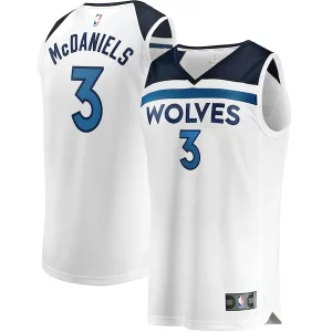 Jaden Stylish McDaniels Minnesota Timberwolves Youth Fast Break Replica Player Jersey Association Edition White Perfect for Game Day