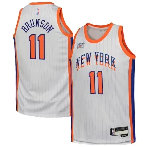 Jalen Brunson New Fabulous York Knicks Nike Youth 2024/25 Swingman Player Jersey City Edition White Perfect for Game Day