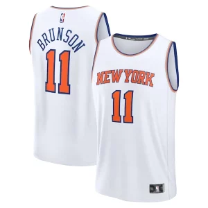Jalen Brunson New York Knicks Youth Fast Break Replica Player Jersey Association Chic Edition White Ideal for Collectors