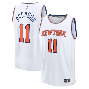 Jalen Brunson New York Knicks Fast Break Replica Player Jersey Elegant Association Edition White Ideal for Collectors