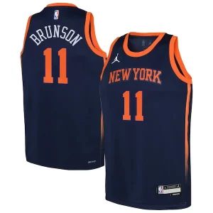 Jalen Brunson New York Knicks Jordan Brand Youth Swingman Jersey Statement Chic Edition Navy Perfect for Game Day
