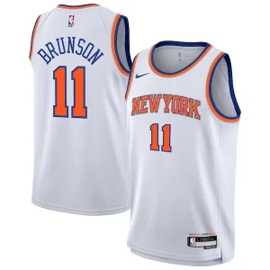 Jalen Brunson New York Knicks Nike Stylish Youth Association Swingman Jersey White for Basketball Enthusiasts