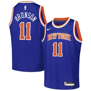 Jalen Brunson New York Knicks Nike Youth Swingman Jersey Icon Edition Chic Blue Must - Have for Jerseys Lovers