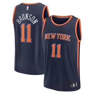 Jalen Brunson New York Unique Knicks Fast Break Replica Player Jersey Statement Edition Navy Must - Have for Jerseys Lovers