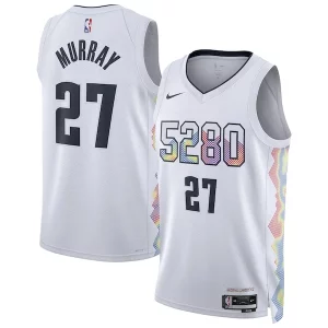 Jamal Murray Denver Nuggets Nike Unisex 2024/25 Swingman Player Jersey City Premium Edition White Must - Have for Jerseys Lovers